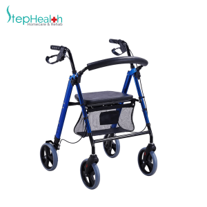 ROLLATOR ALUMINUM DELUXE FOLDING WALKER - JL9188LH